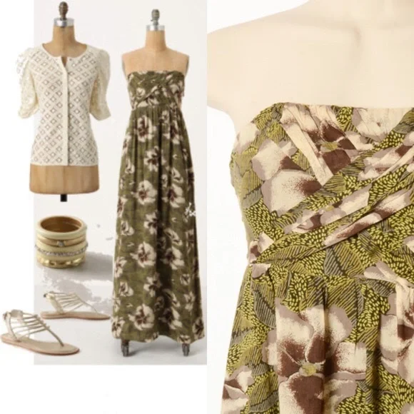 Edme & Esyllte Cultivated green floral maxi dress - Picture 4 of 5